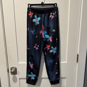 Adidas Kids' Black with All Over Print Blur Colorful Pattern Joggers/Leggings